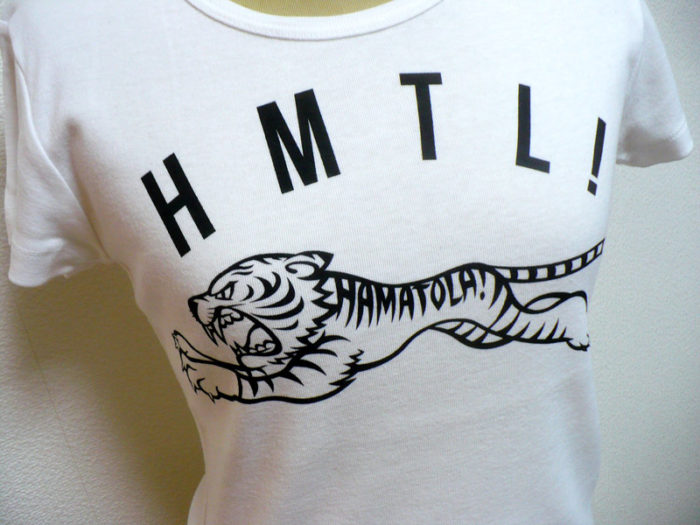 【HAMATOLA!】Jumiping HAMATOLA! Tiger Lady's T-SHIRT WHITE