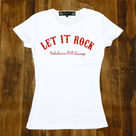 【LET IT ROCK】 Women's T-Shirts -WHITE-