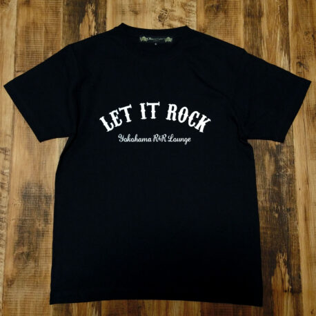 【LET IT ROCK】Vintage Cotton T-Shirts Black